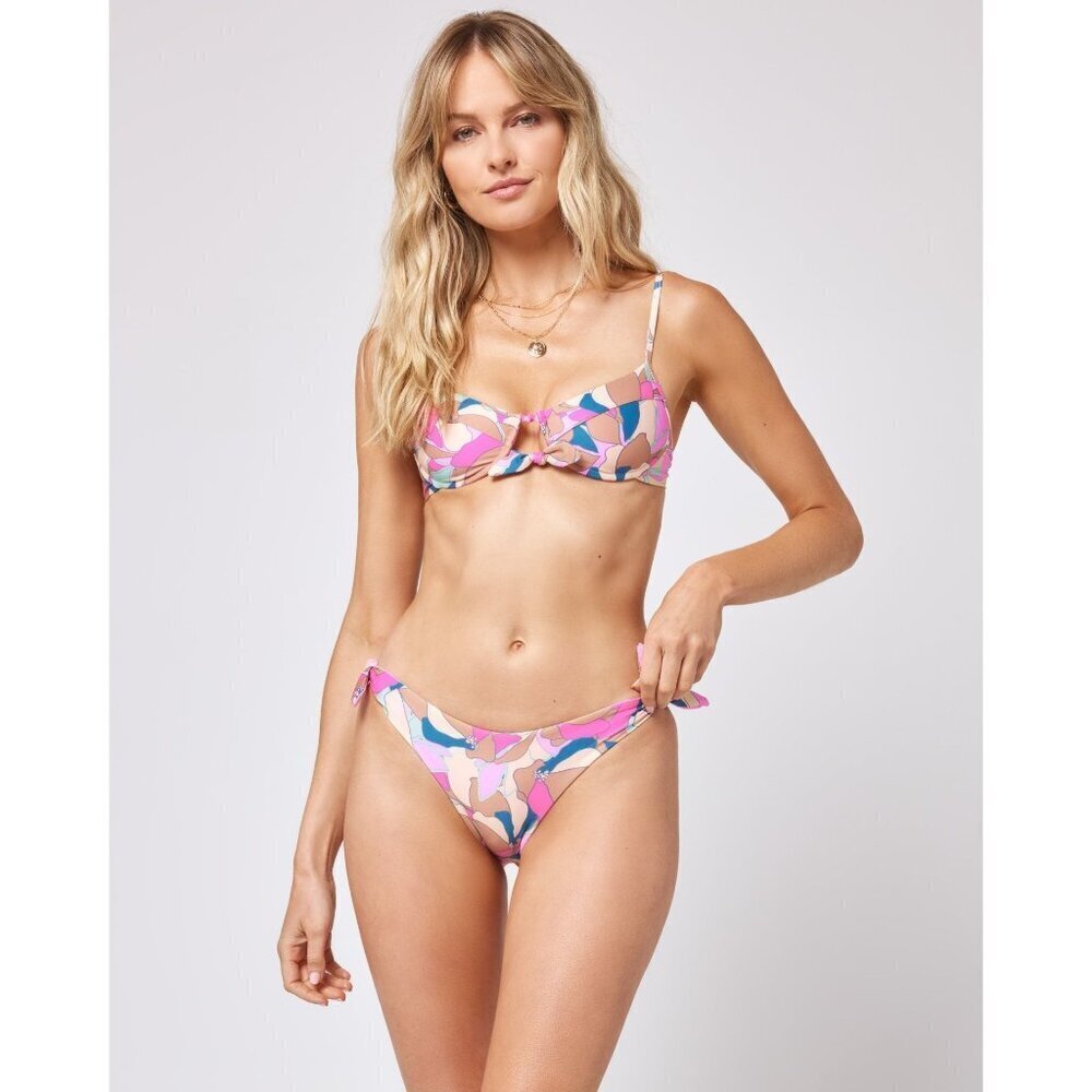L*Space Eco Chic Econyl Rose underwire Bikini Top large